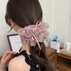 Hair Tie High Elasticity Bowknot Decor Mesh Ballet Style Hair Rope No Damage Non-Slip Lightweight Breathable Summer Hair Accessories