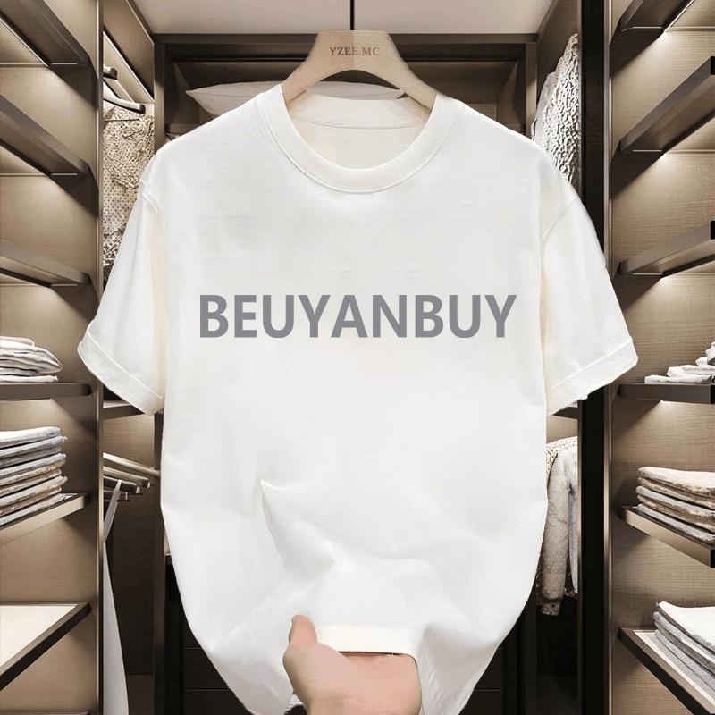 Hot 2026 Americanstyle Highend Shortsleeved Tshirt Mens and Womens Roundneck Simple and Casual Summer Pure Cotton