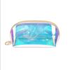 Iridescent Laser Makeup Bag - Thick TPU, Semi-circular, Transparent, Portable Storage