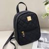 Diamond Lattice Embroidered Small Backpack Korean Small Schoolbag Women's Backpack
