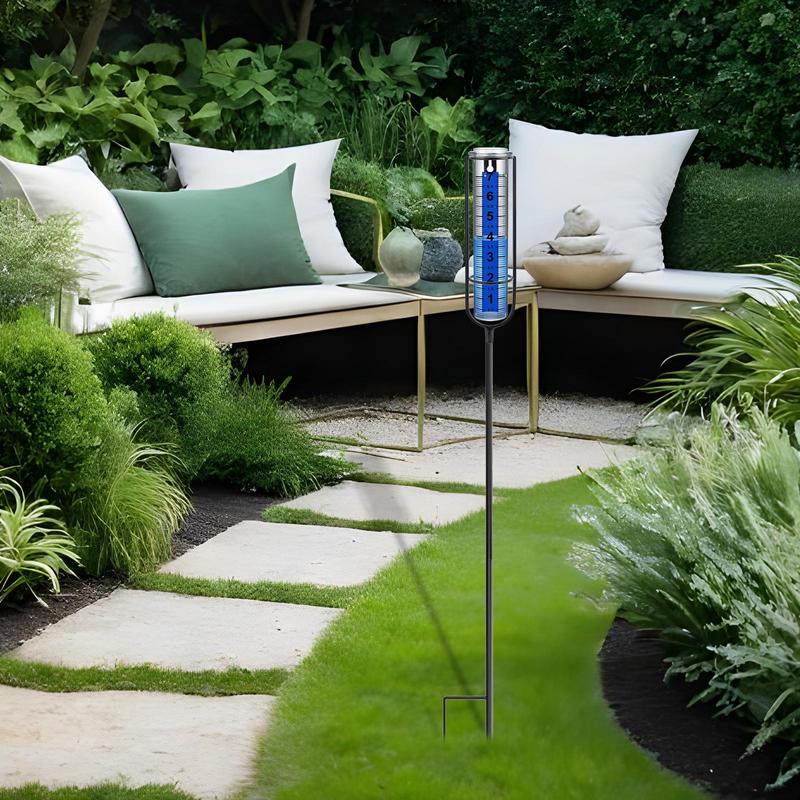 Outdoor Rain Gauge Adjustable Height Accurate Rain Gauges Precipitation Monitor Large Clear Numbers Measuring Tool For Yard