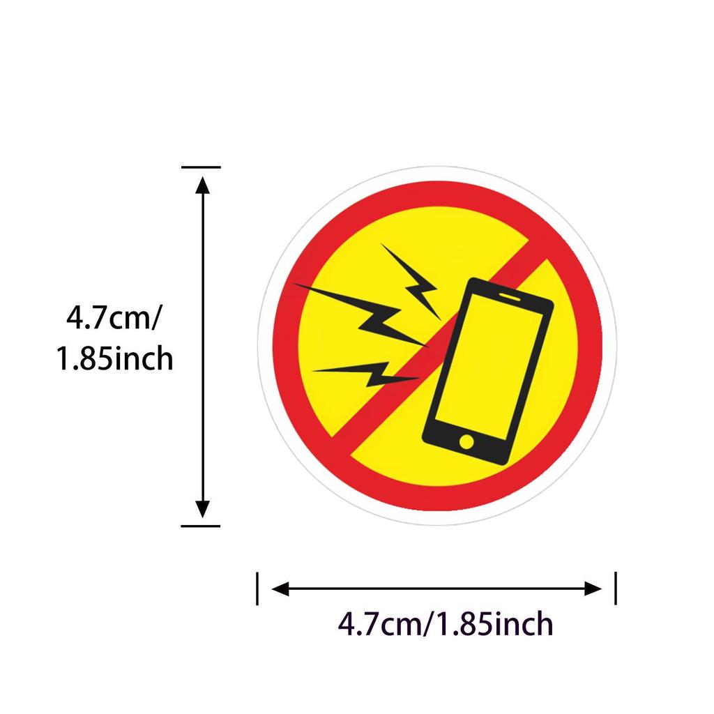 60pcs Waterproof Warning Sign Stickers for Phone Cases, Water Cups, Desktops, and Laptops