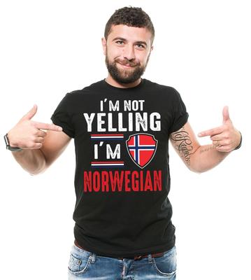 Non sto urlando Sono Norvegese Maglietta Norvegia Maglietta Bandiera Norvegese T-shirt Norvegese