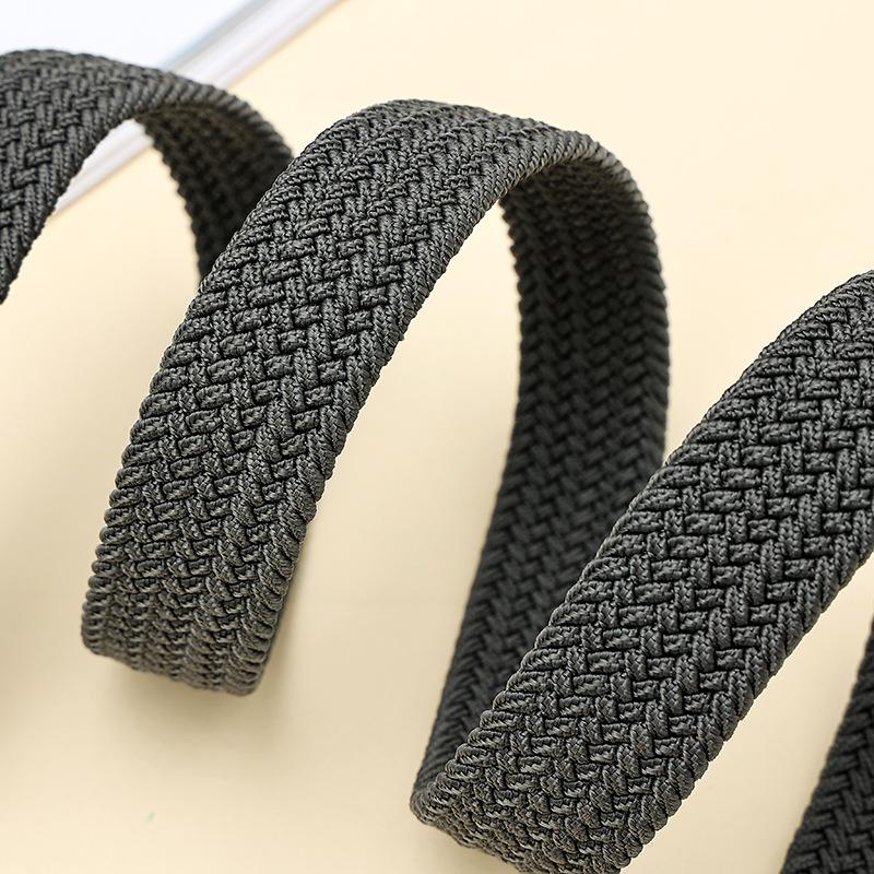 Elastic Braided Belt for Young Female Student Military Training Pants Casual Belt Belt Belt Men Canvas Belt Men