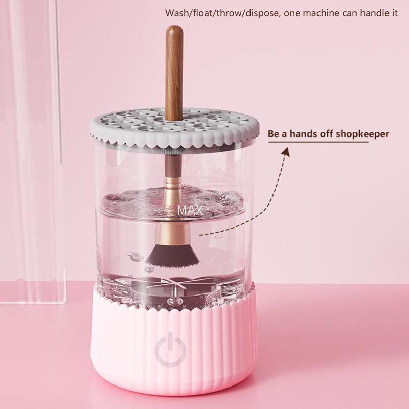 USB Electric Makeup Brush Cleaner Portable 3 In 1 Makeup Brushes Drying Rack Lazy Cleaning Brush Washer Machine Quick Dry Tool