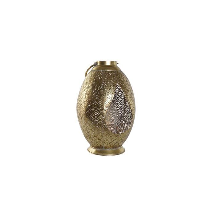Metall- und Glas-Kerzenständer - Home ESPRIT - Goldfarben - Mehrfarbig - 24x24x38,5 cm