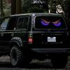 Auto Teufelsauge, Autolichter blinken, Auto Heckscheibendekoration, Dynamischer Bildschirm, Emojis, Leuchtkarten, Eye Lights Teile