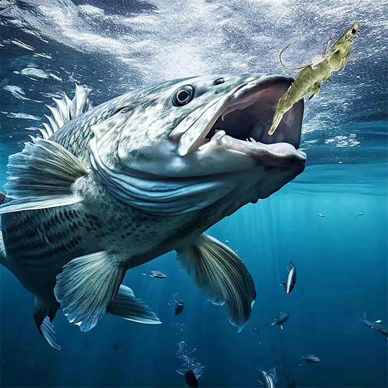 10/20 Stück Leuchtende Live-Garnelenhaken Hochbelastbarer Metall Widerhaken Angelhaken Süßwasser Salzwasser Wels Barsch Angelhaken