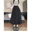 Women's White High Waist A-Line Tulip Midi Skirt