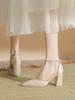 HO Coarse Heel Large Sandals 2026 Summer Gentle Match Skirt High Heels Hollow Non tiring Feet Single Shoes