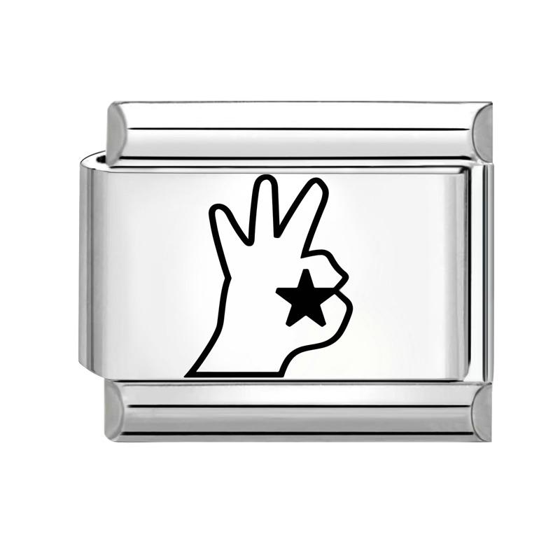 Black Piano Chess Boardlaser Engraving Links Fit 9mm Italian Charms Bracelet Jewelry DIY Making Gifts