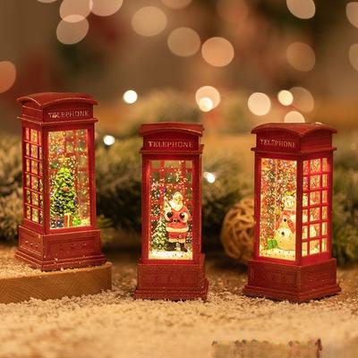 Christmas Decorations, Small Night Lights Scene Arrangement Christmas Tree Desktop Ornaments Children's Gifts Crystal Lights