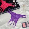 Tanga Desgarrable de Encaje con Abertura en la Entrepierna Transparente - Lencería Sexy Coqueta T-back