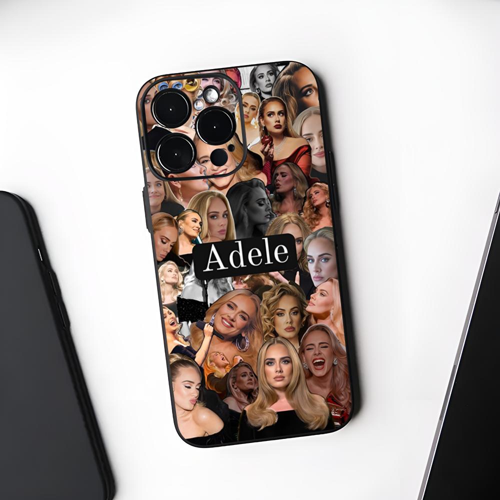 Female Singer A-Adele A-Adkins Phone Case Black Soft For Iphone 16 15 14 13 11 12 Pro Max Xr X Xs 8 7 Plus