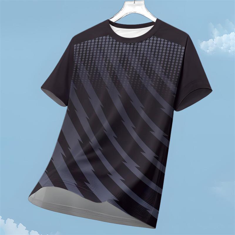 Men's Quick Dry Short Sleeve Sports T Shirt Fitness Running Badminton Sportswear T-shirt Summer Trendy Outdoor Breathable Tees