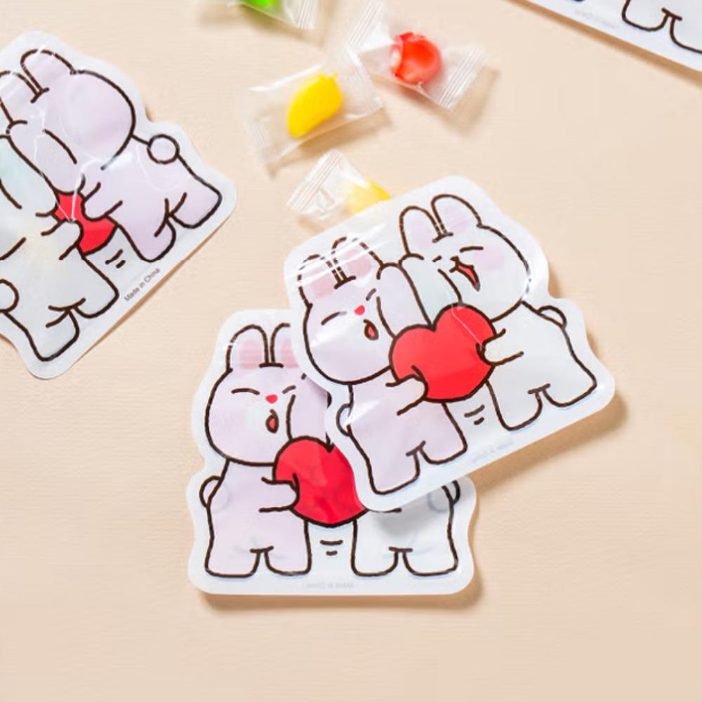 Hasen-Design Reißverschlusstüten 10er-Pack