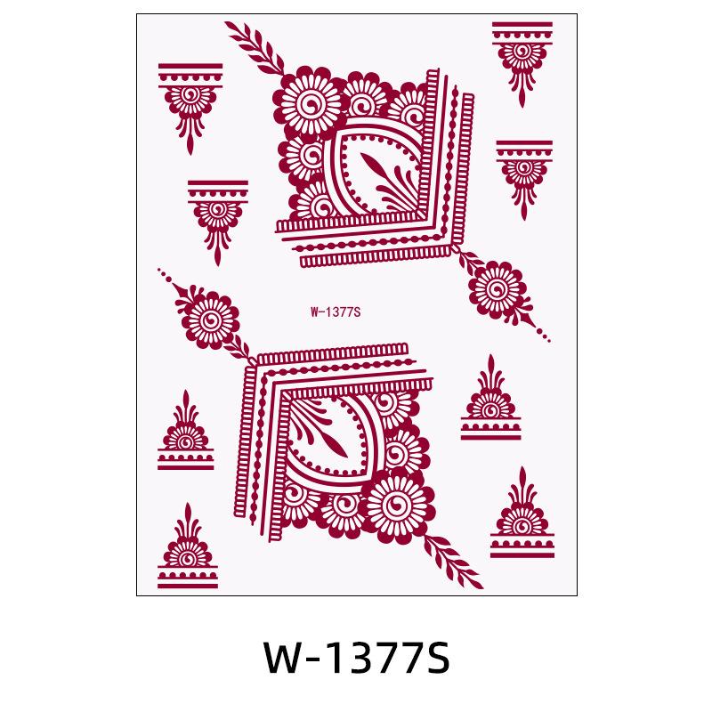 Tattoo-Aufkleber Indisches Henna Braun Rot Spitze Tattoo-Aufkleber Henna-Tattoo