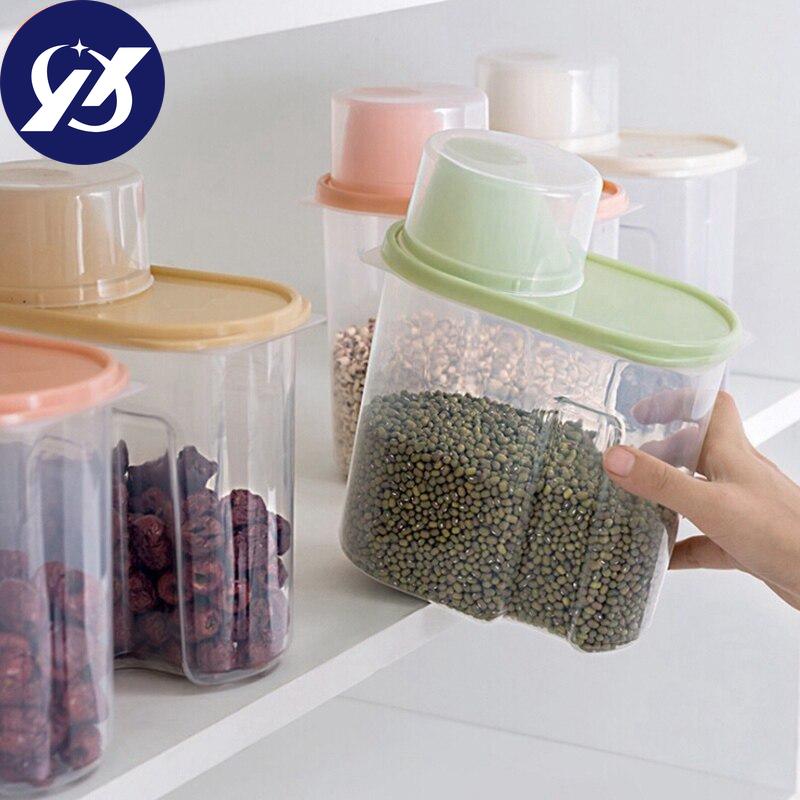 4 Stück Lebensmittelversiegelungsglas mit Deckel Haushaltsküchenaufbewahrungsdosen für Trockenfrüchte Snacks 1,9/2,5L