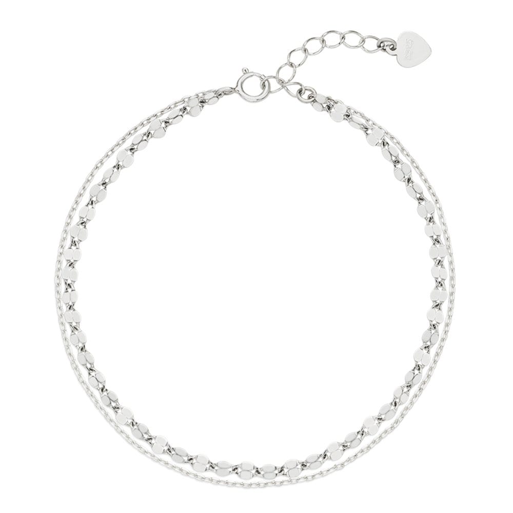 Silver 925 Two-Line Sparkle Bracelet