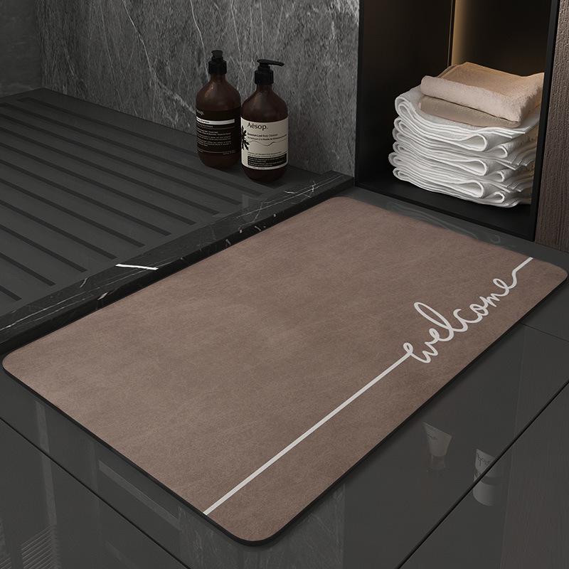 Diatomaceous Earth Non-slip Bathroom Floor Mat - Absorbent, Minimalist, Dirt-resistant Mat