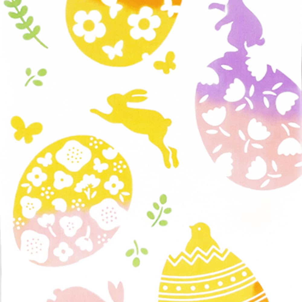 JIKAN STYLE Tenugui Hand Made In Traditional Happy Mail 50307 Towel, Stylish, Chusen-dyed Cotton, Japan, Souvenir, Craft, Spring, Easter, Cotton,