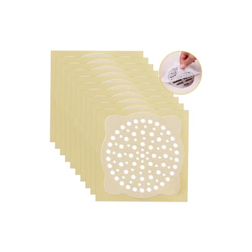 Set of 100 Drain Seals, 10cm Diameter, Hair Catchers, Hair Collection Sheets, Disposable Filters for Drains, Bathrooms, Kitchens, Bathrooms, and Bathr