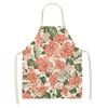 Printed color apron Home Cooking Baking Kitchen anti-stain and anti-oil  linen adult bib household cleaning tools