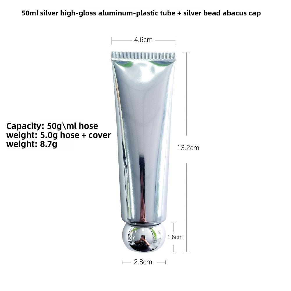 

Многоразовые косметические контейнеры 50 мл Выдавливаемый флакон Для лосьона для умывания, крема для рук silver-2