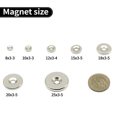 N35 Super Strong Neodymium Magnet NdfeB Permanent Magnetic Imanes Round With Holes Powerful Magnets Refrigerator Magnet