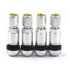 4Pcs Stainless Steel Tire Valve Durable Professional Aluminium Alloy Car Tire Accessories Stem Round Bottom Hex Cap Car