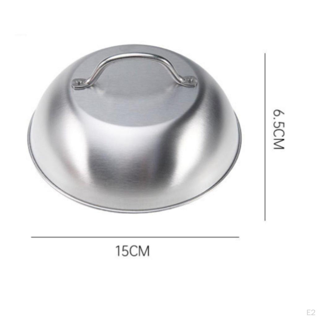 Stainless Steel Basting Cover Heat Resistant Round Reduces Splatter Melting Dome