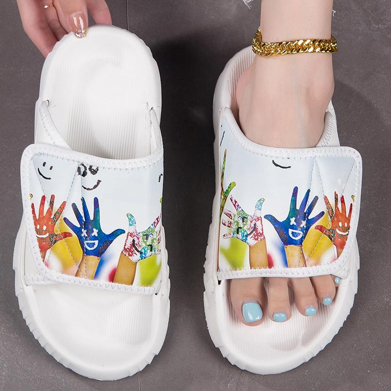 TUINANLE Summer Shoes Women Sandals Slippers Painted-on Comfortable Slip-on Casual Sandal Fashion Unisex Shoes Men