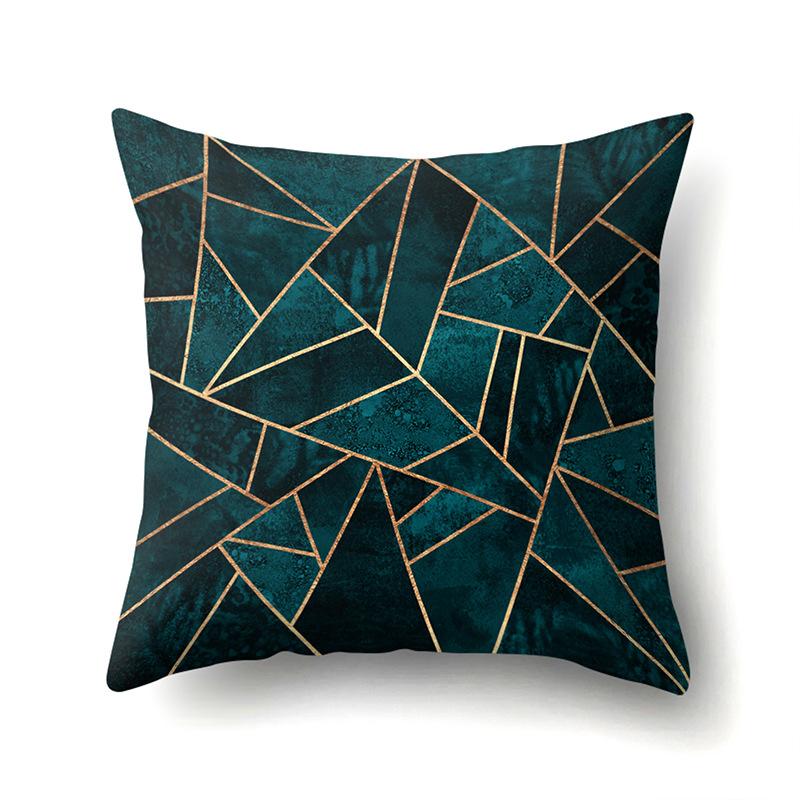 Polyester Pillow Case Decorative Geometric Home Printed Pillow Case Waist Cushion Cover Car Cushion Head Cushion Cover