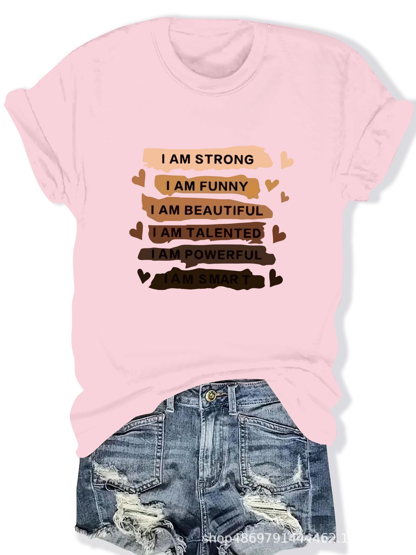 

Women s Fashion Round Neck T-Shirt L розовый