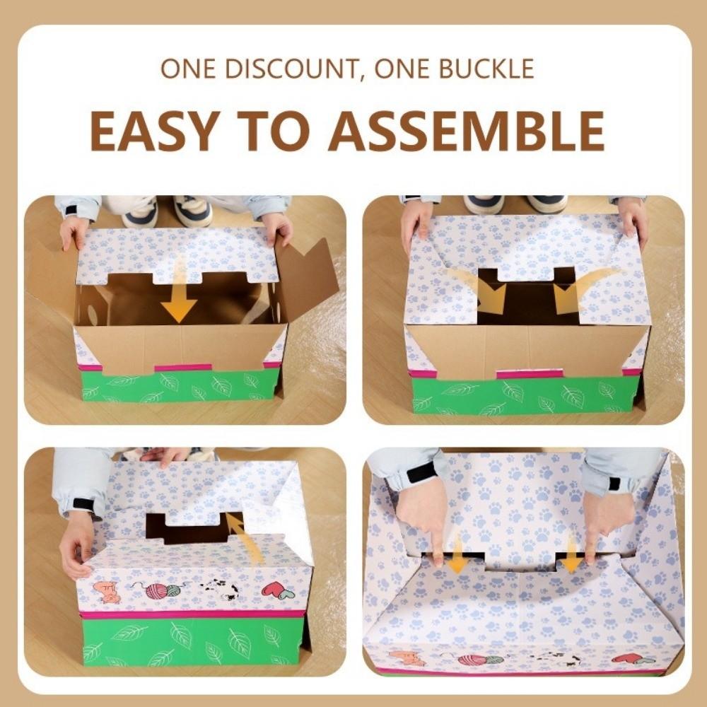 Großes Katzenpapphaus Wellpappe Katzenkratzbrett Möbelschutz