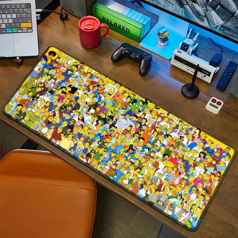 Die Simpsons Cartoon Mauspads Gummi-Matte Laptop XXL Mauspads Notizbuch Gamer Computertisch Gaming Zubehör