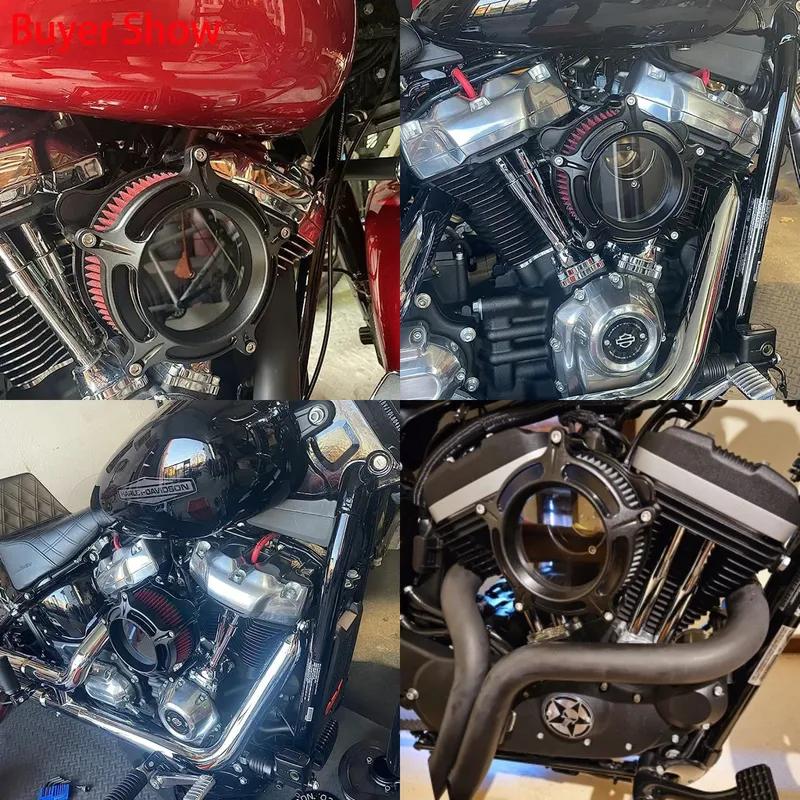 Motorcycle Air Filter Intake Air Cleaner System Kit For Harley Sportster XL Iron 883 1200 Touring Road King Softail Dyna FLHT