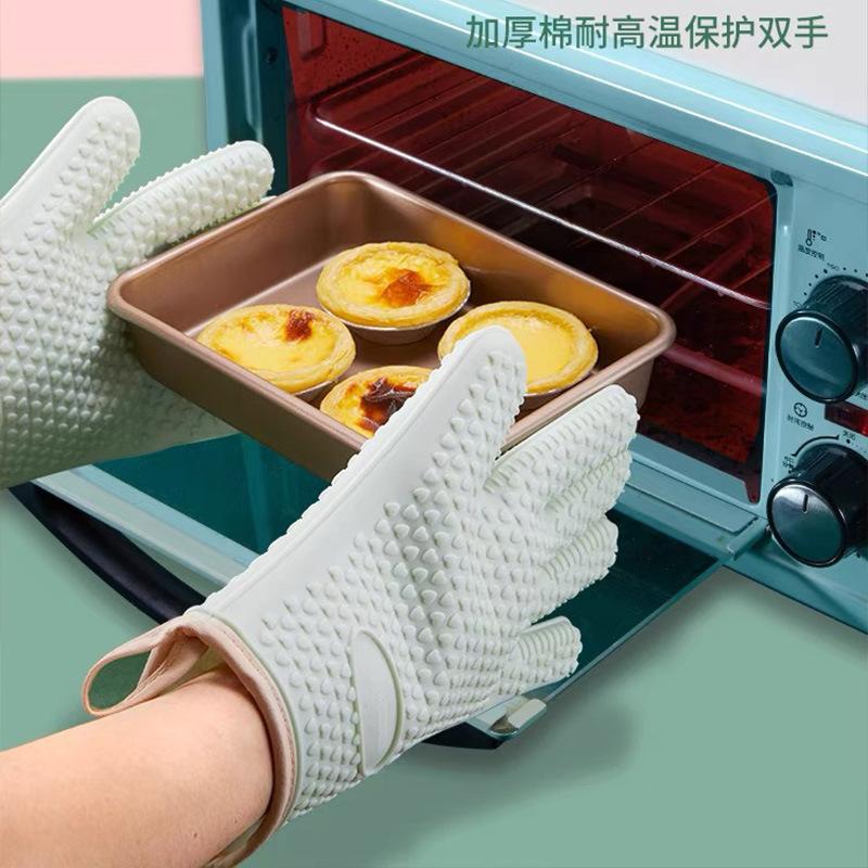 Ofenhandschuhe Backen Silikonhandschuhe Verbrühschutz Mikrowelle Backhandschuhe Grillhandschuhe Anti hitzebeständige Backhandschuhe Topflappen