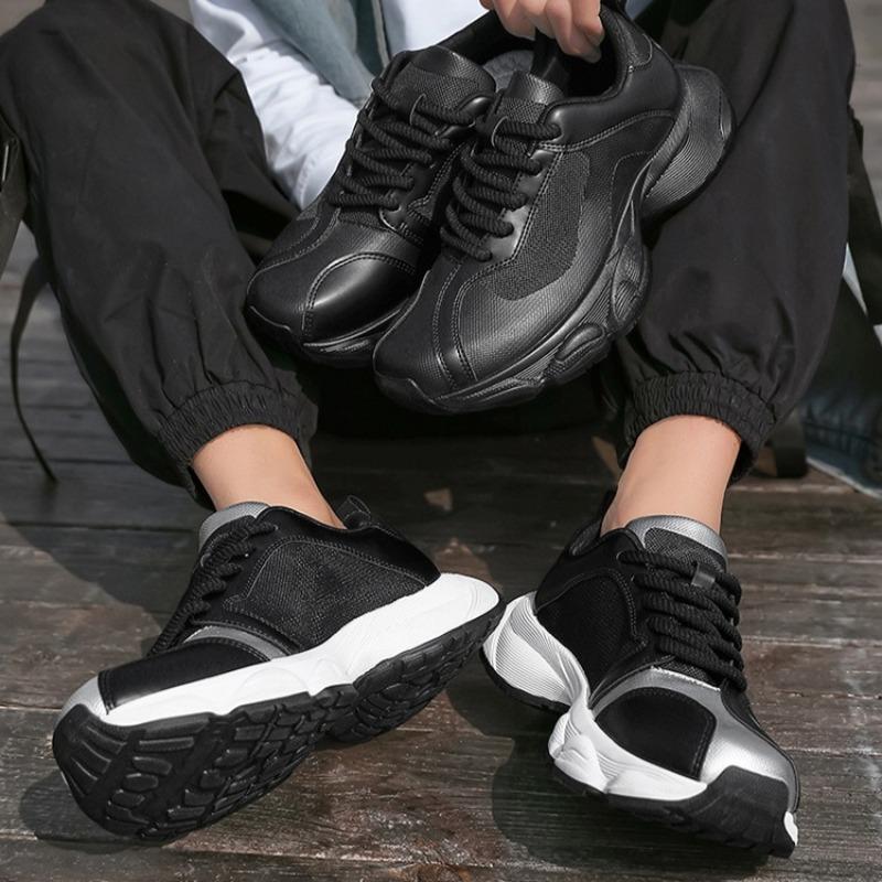 Shoes for Men High Quality Retro Platform Sneaker Jogging Sports Casual Shoe Breathable Mesh Leather Men Shoes Zapatillas Hombre