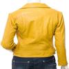 Noora Womens lambskin yellow leather jacket, Motorcycle biker leather jacket | Biker Slim fit Jacket