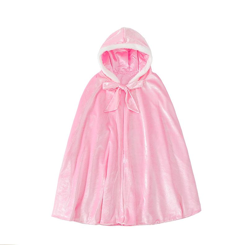 

2025 Весна и Осень Детский Разноцветный Плащ С Капюшоном - Мягкий Бархат Теплый Детский Рождественский Плащ Medium