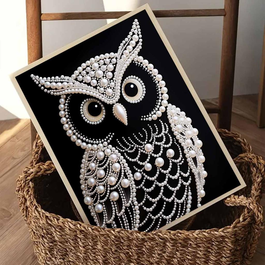 DIY Eule Diamantmalerei Kits Ohne Rahmen 35x45cm Edelstein Kunst Diamantmalerei Kits für Erwachsene/Anfänger Geschenkidee Hauswand Dekor