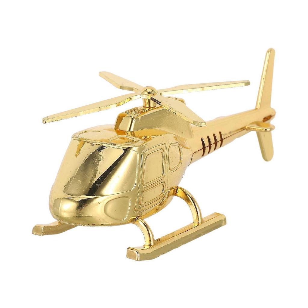 Diecast Mini Helicopter Model: Zinc Alloy Aircraft Toy for Boys and Girls - Metal Airplane Collectible - Retro Decorative Helicopter for Birthday Part