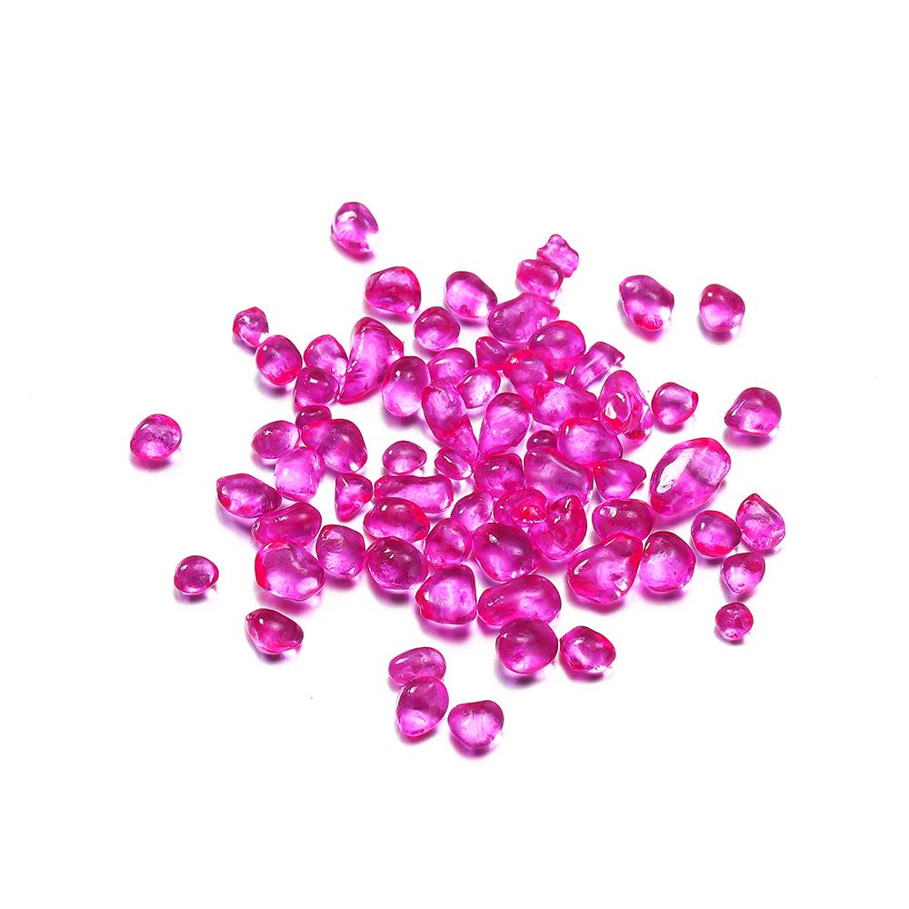 Colored Glass Crushed Stone for DIY Jewelry, Fish Tank Decoration, Landscaping, and Epoxy Crafts (3-8mm)