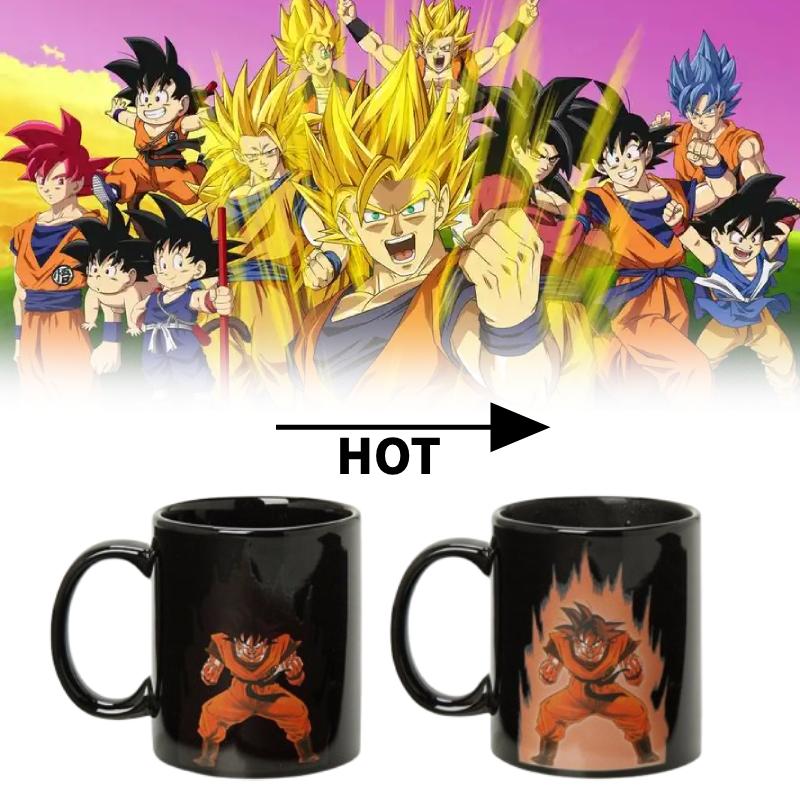 Son Ball Dragon Goku Heat Color Changing Ceramic Mug Cartoon Print Cup Gift