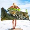 Cool Cheetah Beach Towel Wild Animal Print Bath Towel for Spa Travel Yoga Sport Camp Hiking Microfiber Quick Dry Swimming Cover