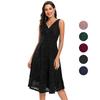 Rochie Elegantă Vintage din Dantelă pentru Femei Decolteu în V Bust Rușetat Talie Strânsă Stil Milkmaid Rochie de Bal Skater Midi Rochie de Cocktail Rochie de Seară Ținute Formale pentru Ocazii Speciale