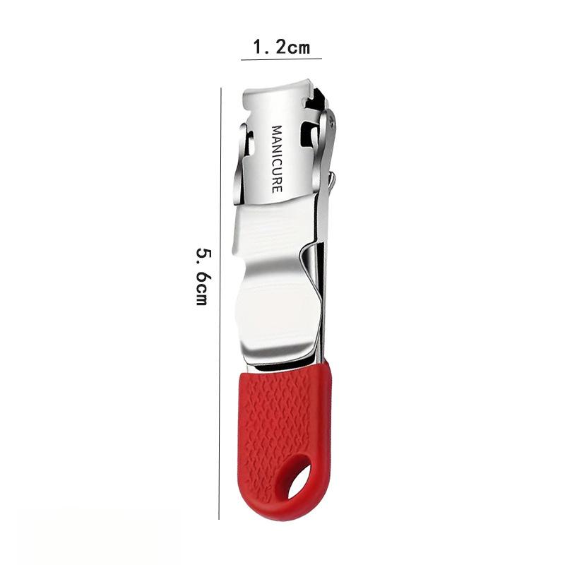 

1pc Cute Small Nail Clippers with Storage Stainless Steel Compact & Portable Nail Trimmer with Blade Angle Durable Manicure Tool