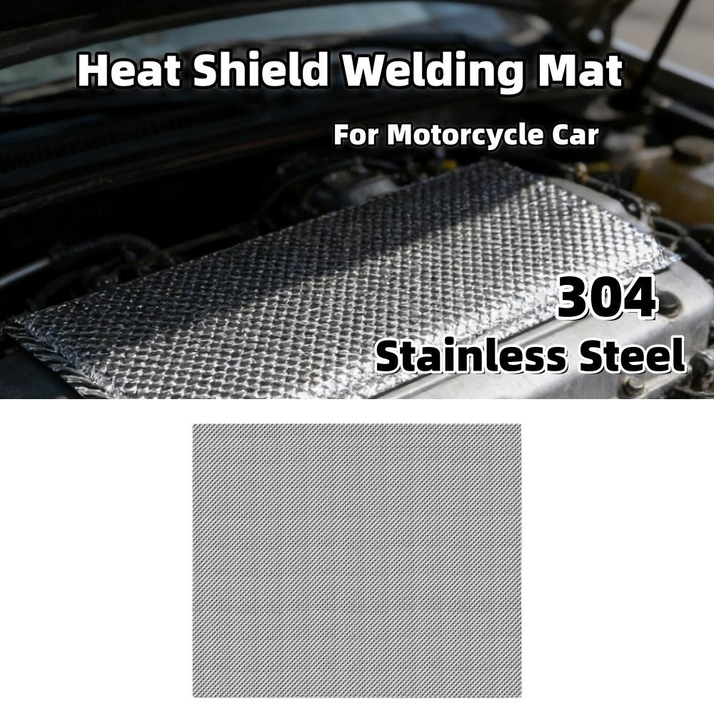 Escudo térmico de aluminio repujado para coche, turbo de motor, bajante, colector, escudo térmico de escape para motocicleta, acero inoxidable 30x60cmBuen producto