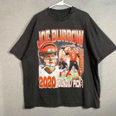 Joe Burrow Grafik T-Shirt Herren XL 2020 Runde 1 Pick 1 Schwarz 100% Baumwolle